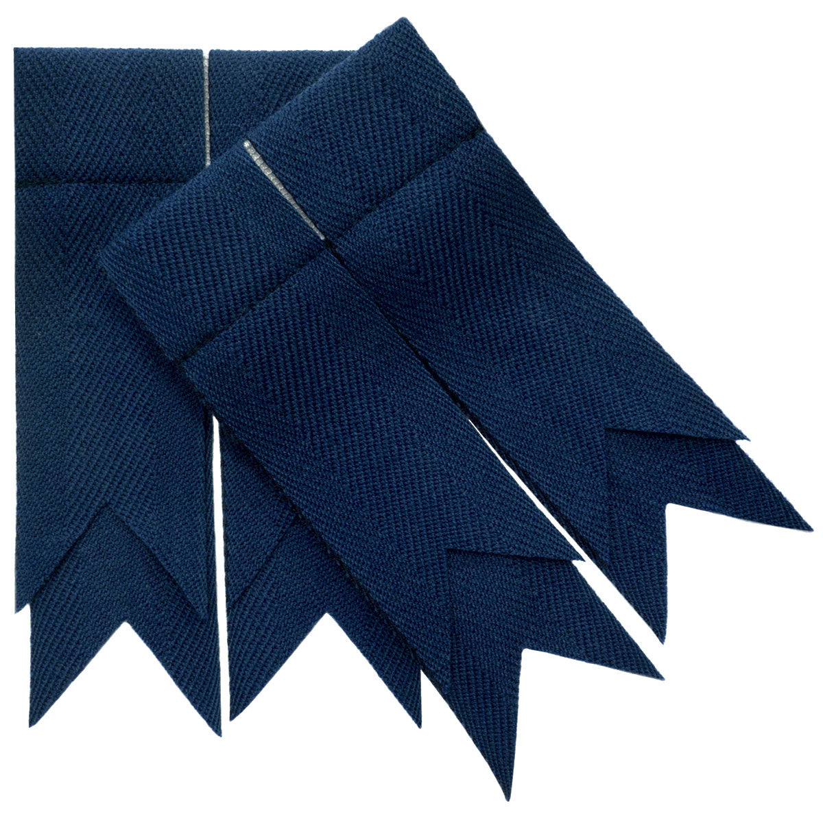 Navy 100% Pure New Wool Kilt Flashes