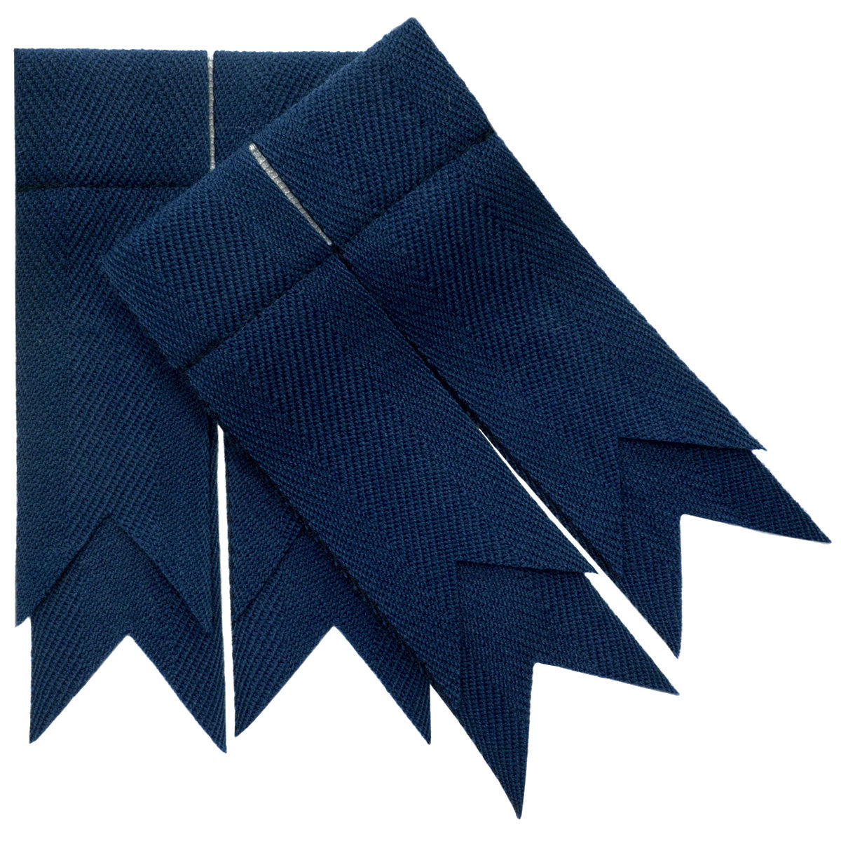 Navy 100% Pure New Wool Garter Flashes