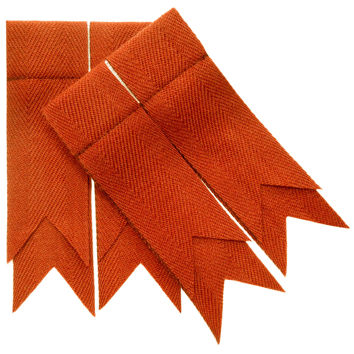 Ancient Red 100% Pure New Wool Kilt Flashes