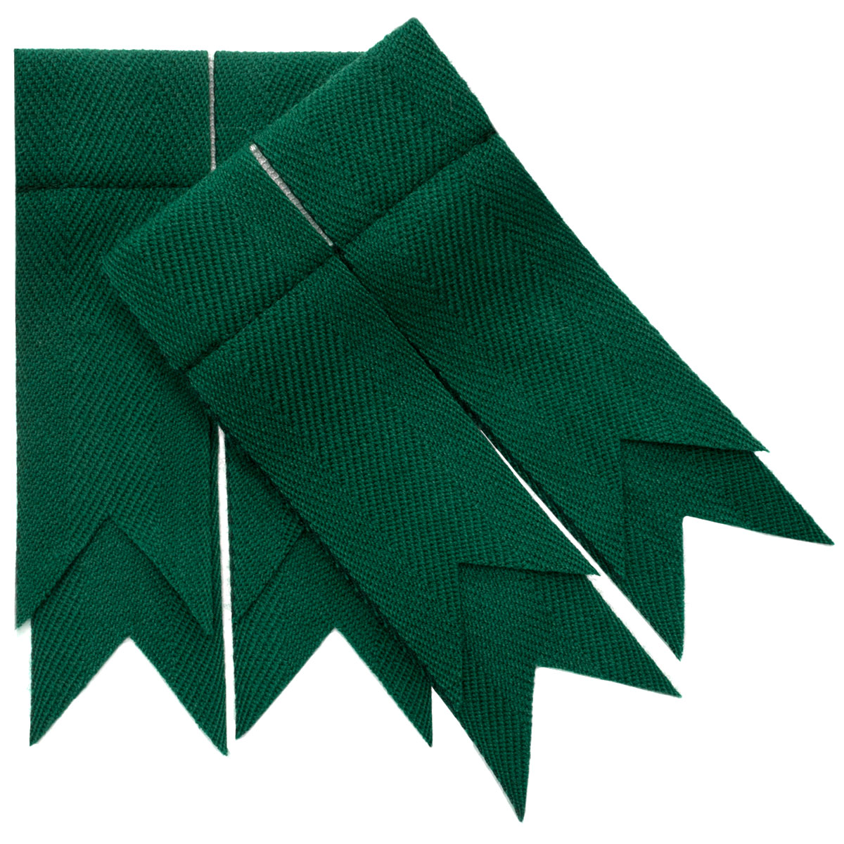 Bottle Green 100% Pure New Wool Kilt Flashes