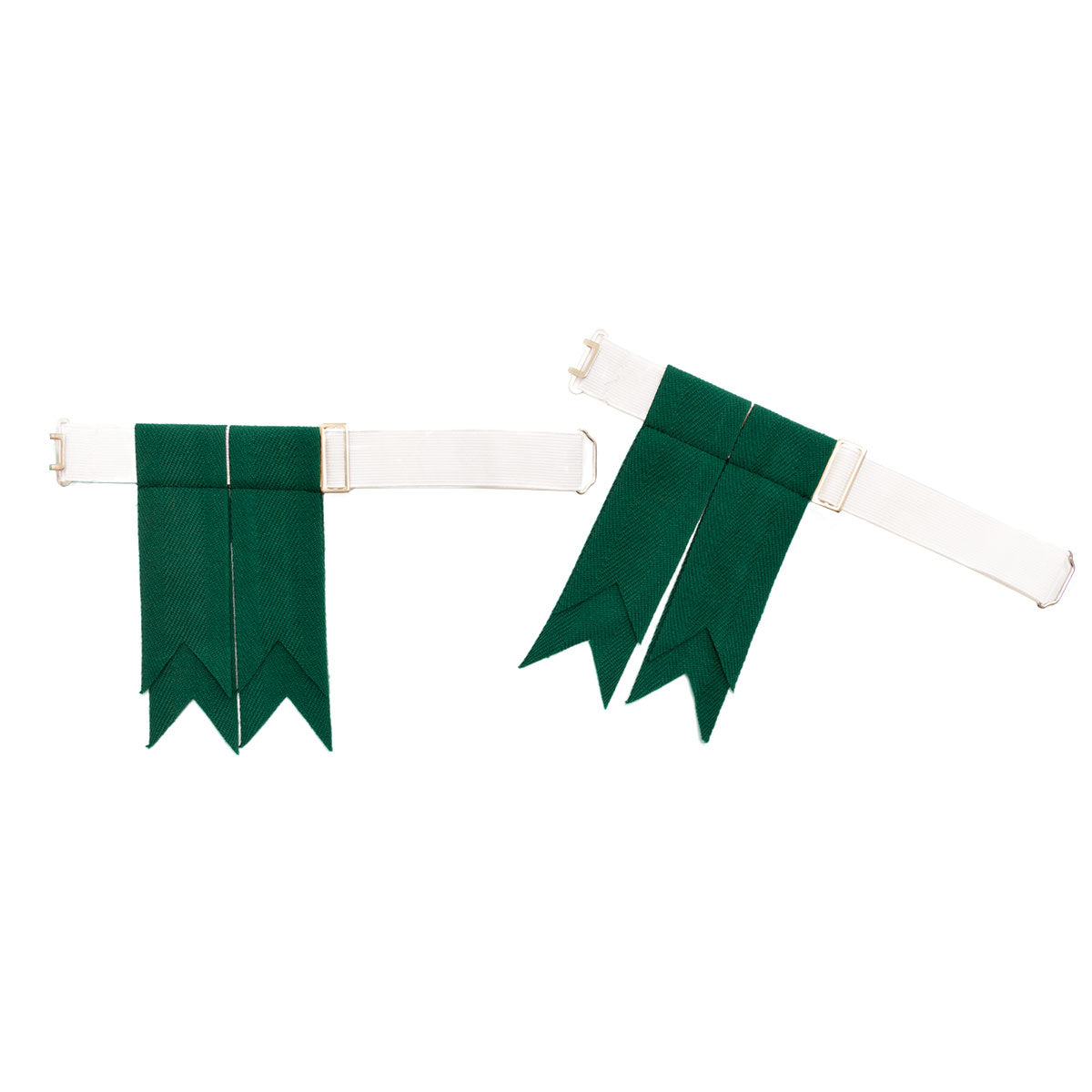 Bottle Green 100% Pure New Wool Kilt Flashes