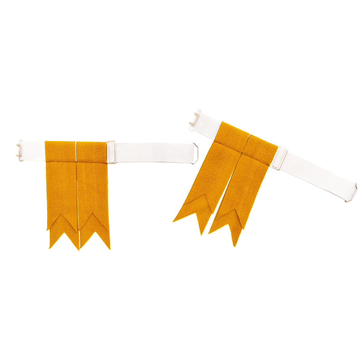 Gold 100% Pure New Wool Garter Flashes