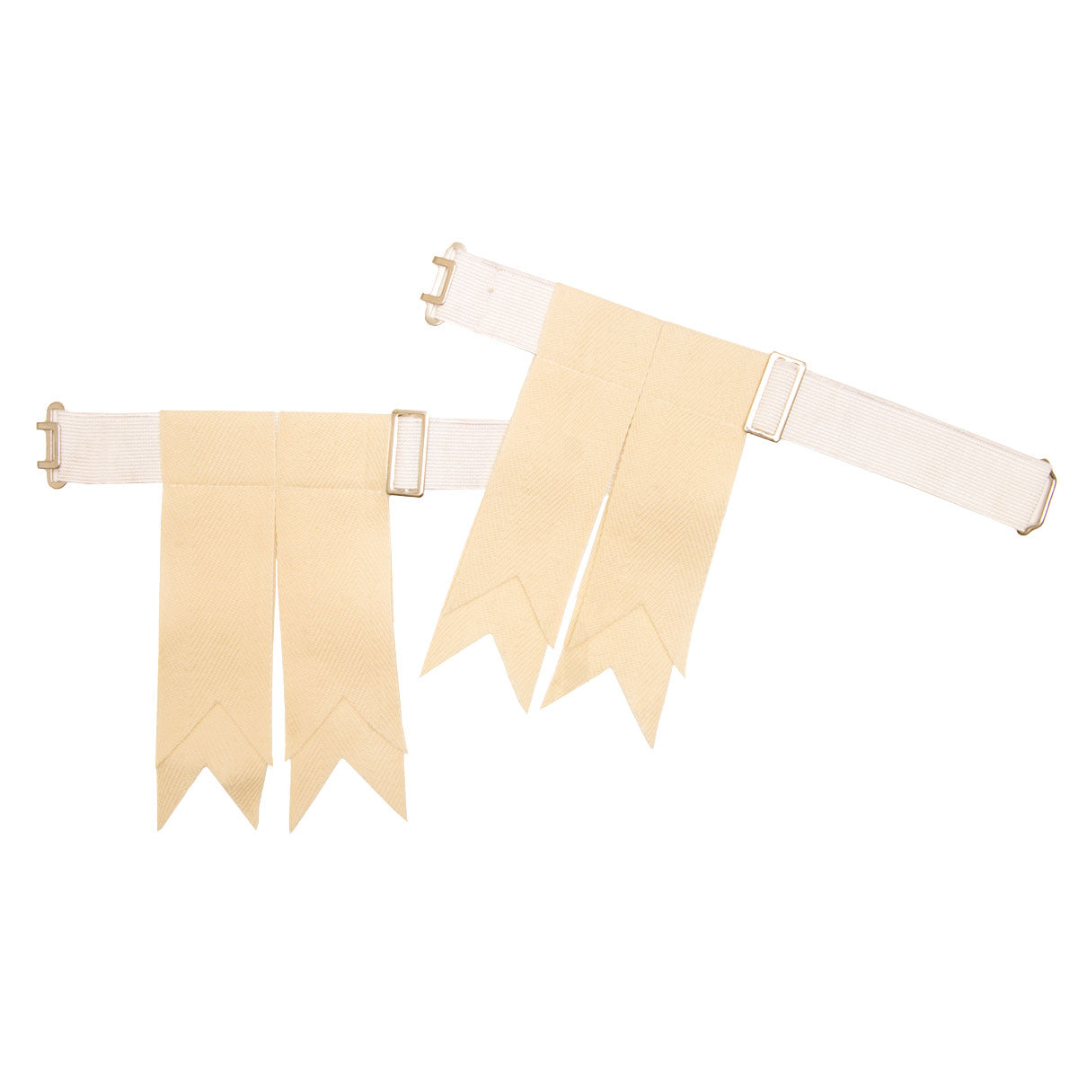 Off White 100% Pure New Wool Garter Flashes