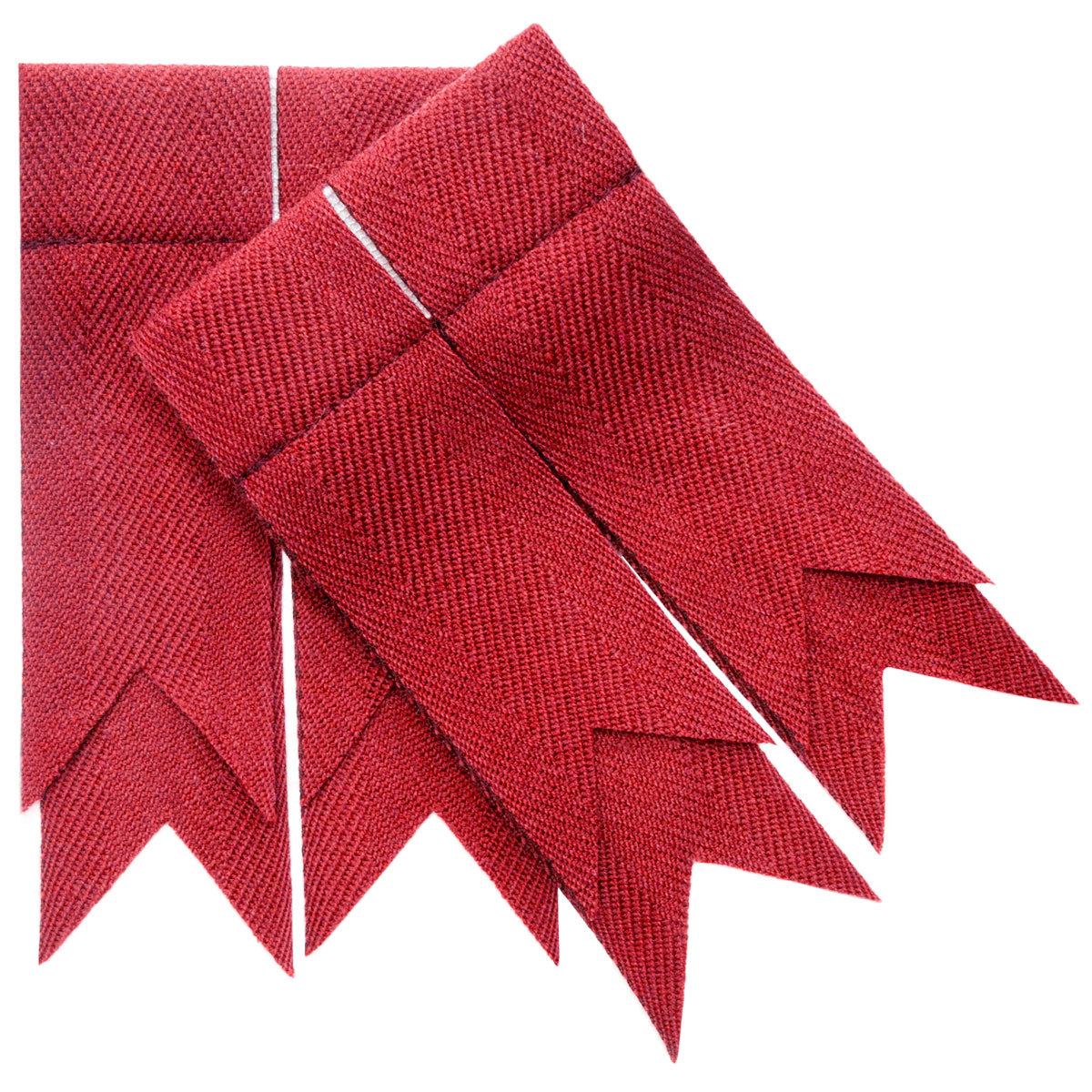 Weathered Red 100% Pure New Wool Garter Flashes