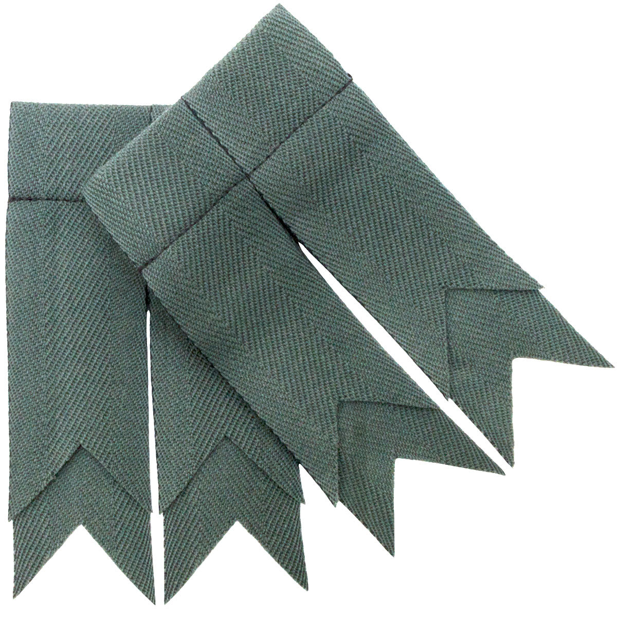 Weathered Blue 100% Pure New Wool Garter Flashes