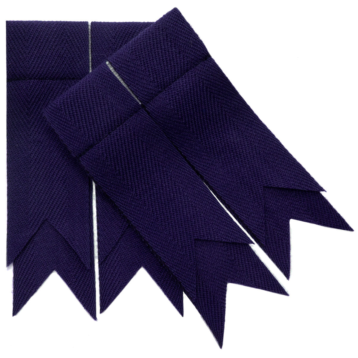 Purple 100% Pure New Wool Garter Flashes