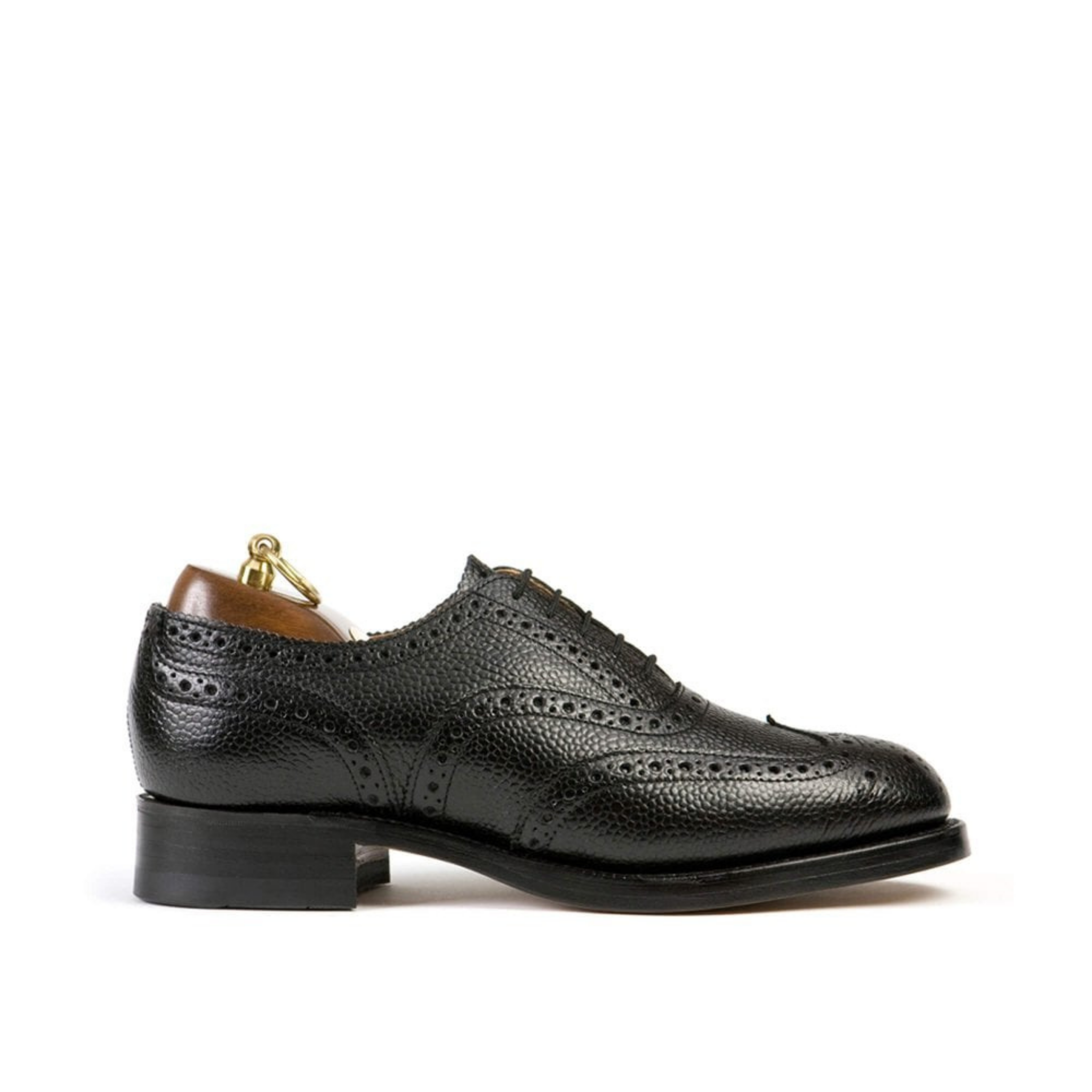 Sanders Braemar Black Grain Highland Brogue SHILLING FITZ