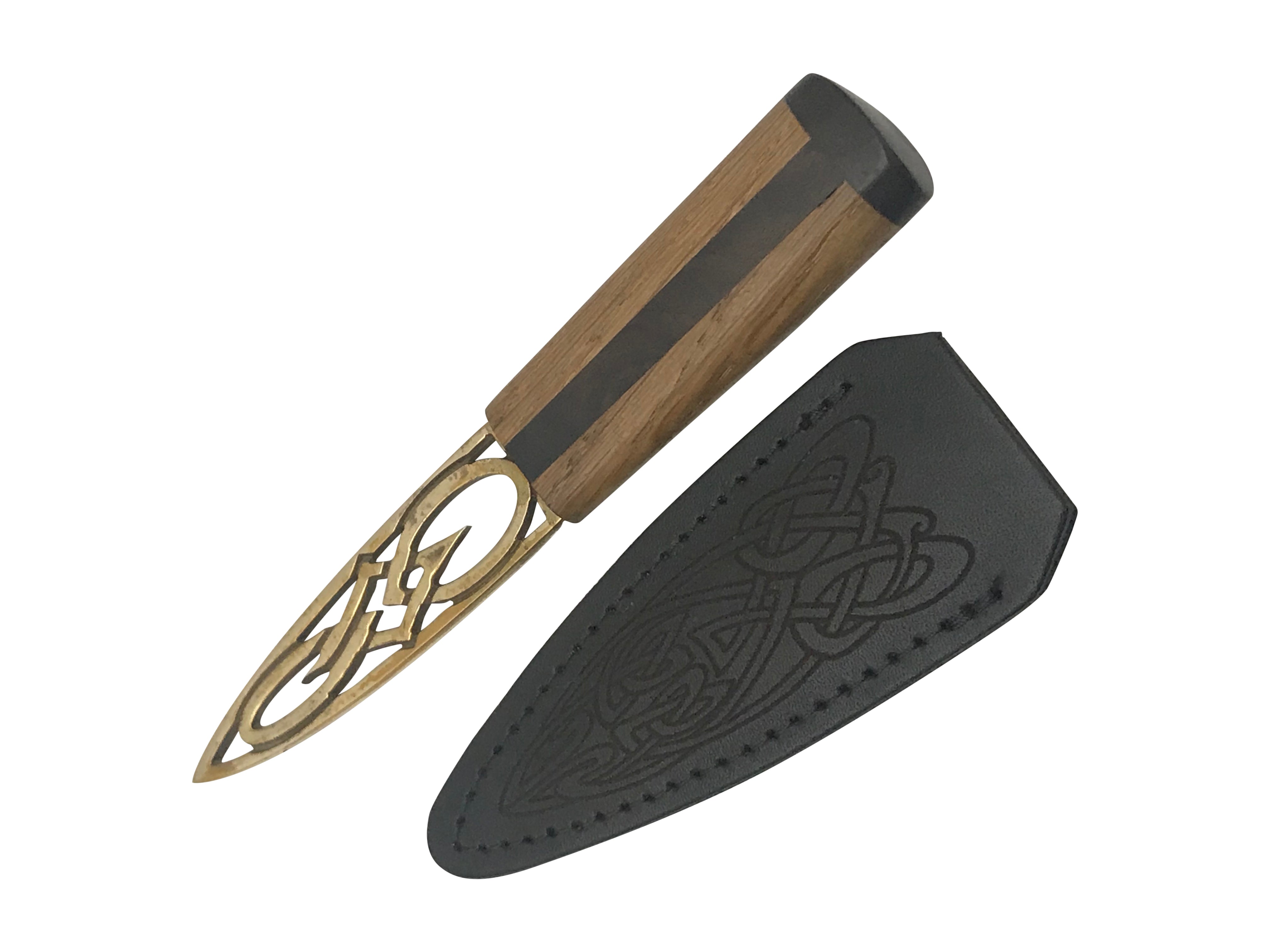 Oak and Ebony Brass Daywear Sgian Dubh