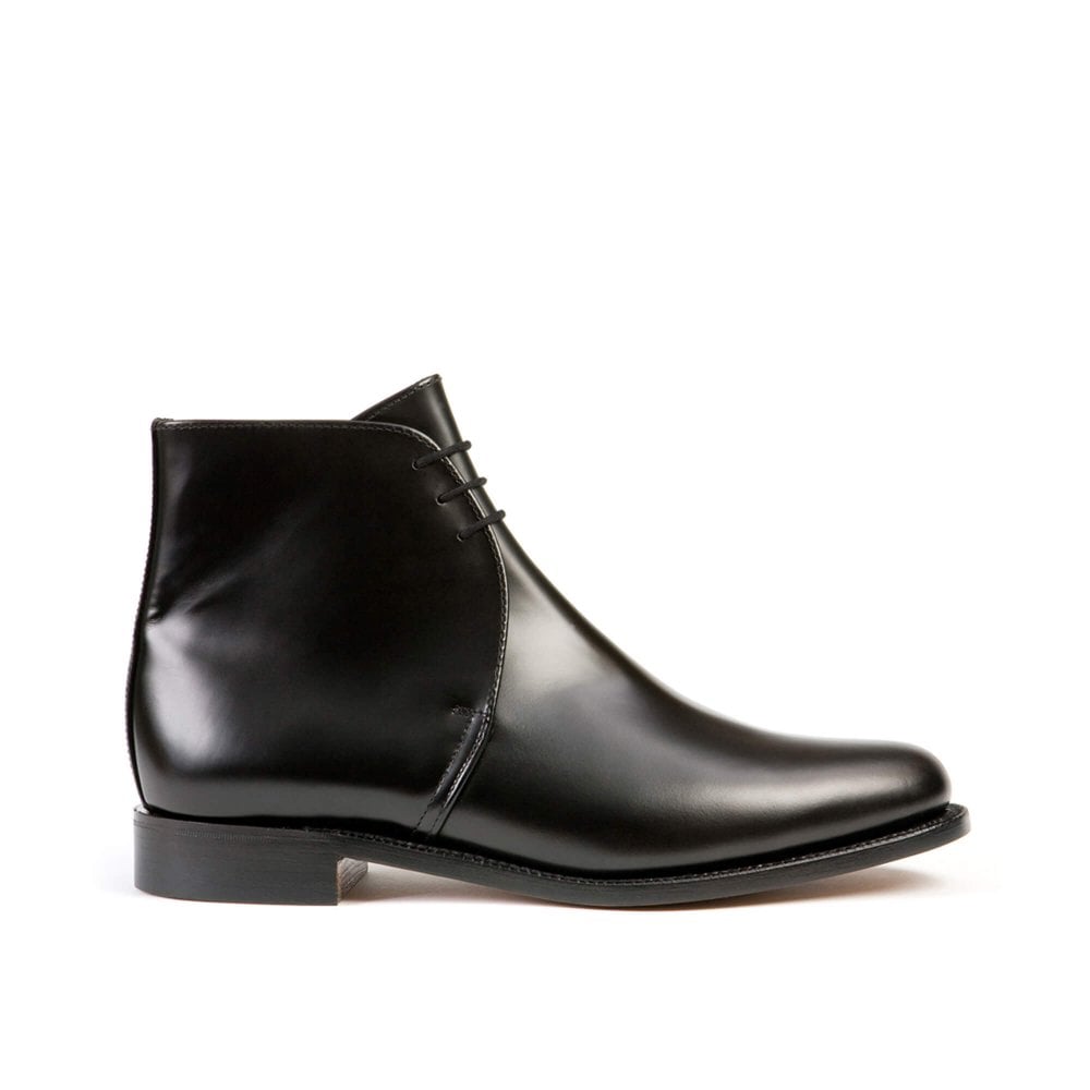 Sanders | Unisex Black Polishing Leather George Boots